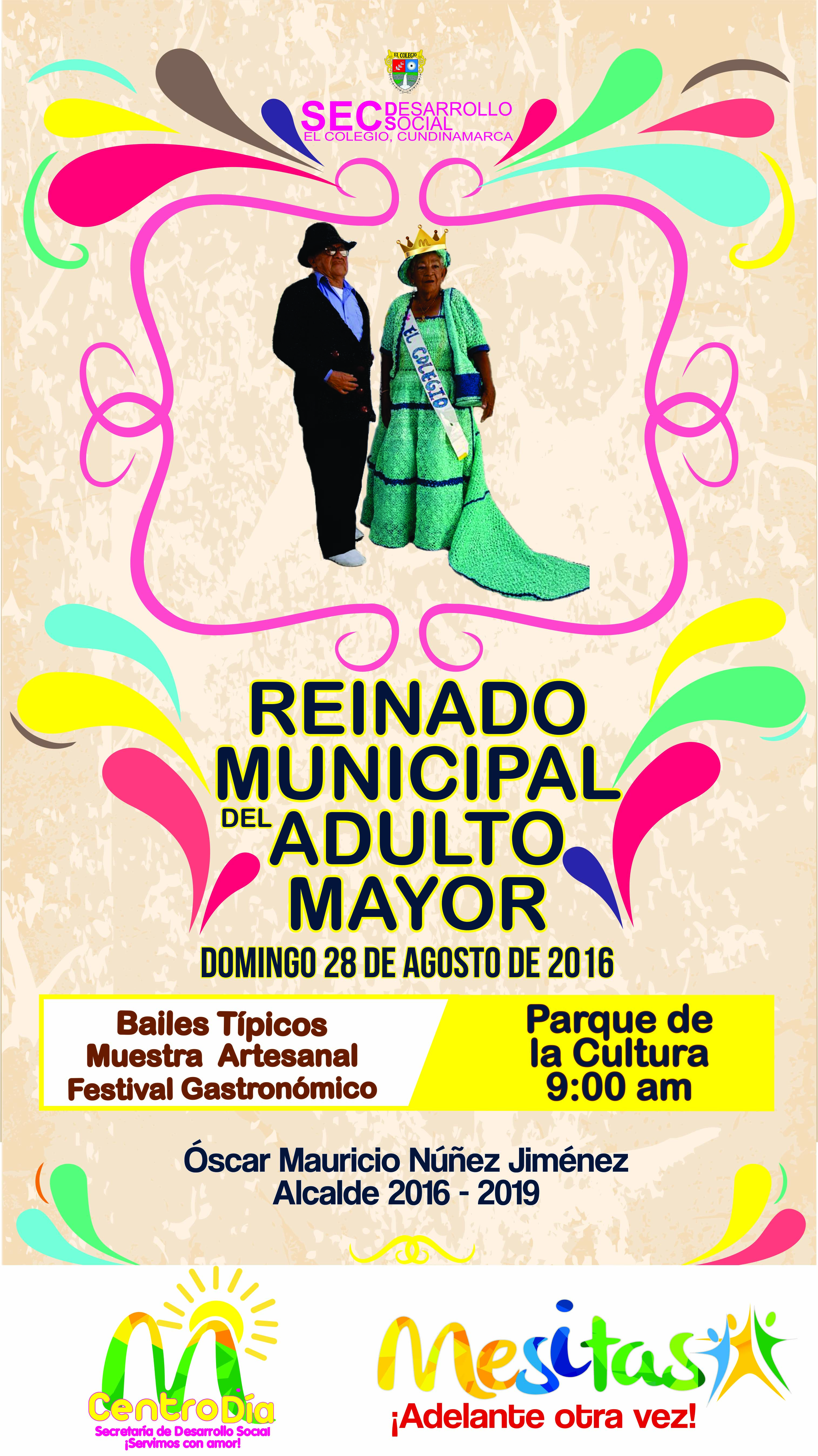 Reinado Municipal del adulto mayor en Mesitas del Colegio