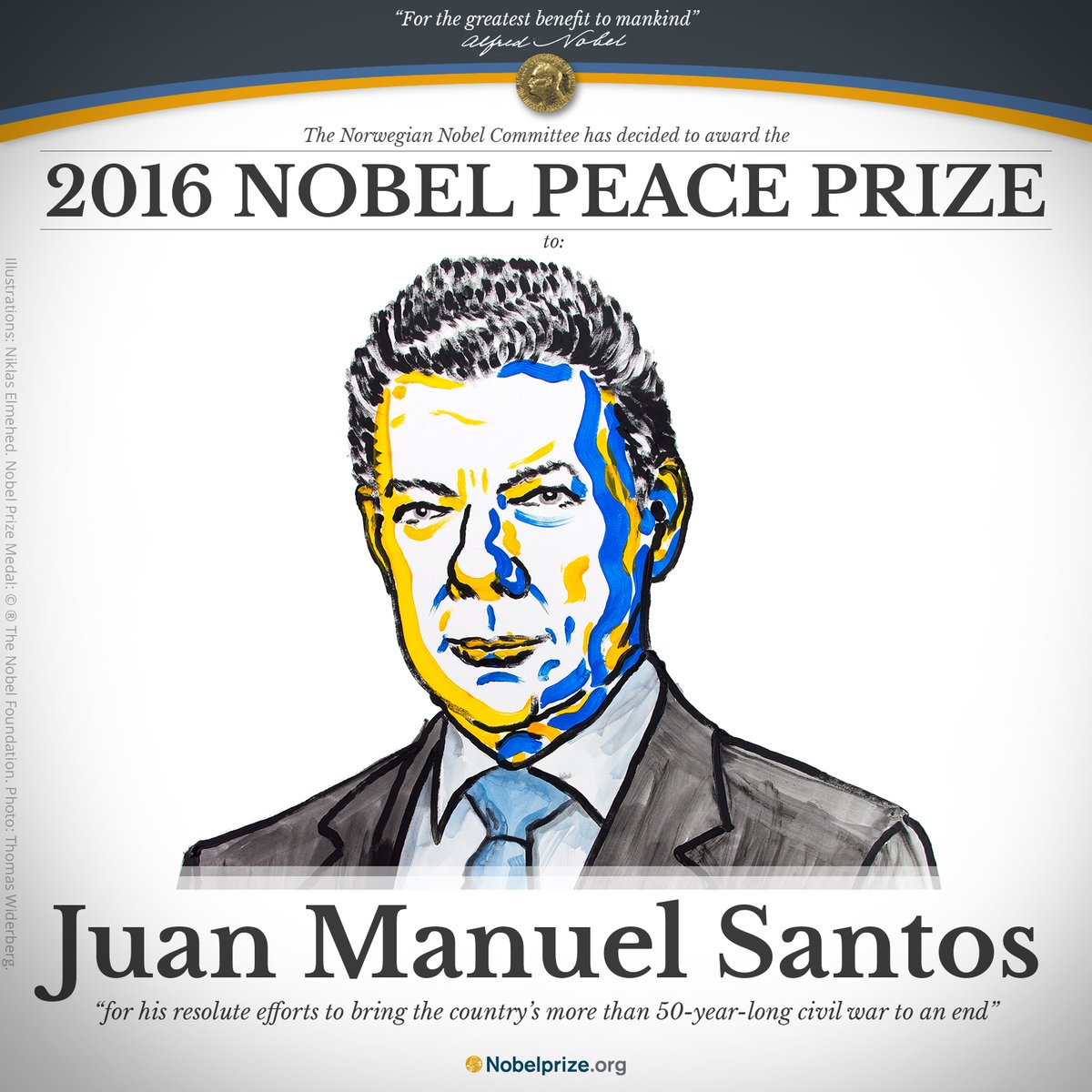 Presidente Santos gana el Nobel de Paz