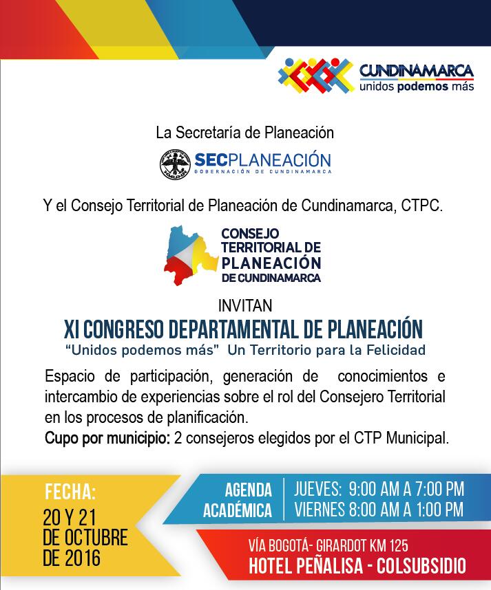 XI Congreso Departamental de Planeación