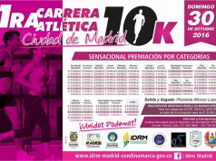 El 30 de octubre se realizará la I Carrera atlética ciudad de Madrid