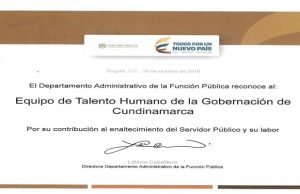 Departamento Administrativo de la Función Pública reconoce liderazgo de la Gobernación de Cundinamarca