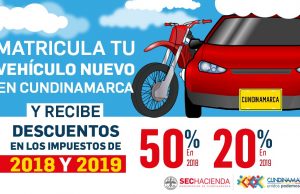 Cundinamarca ofrece beneficios tributarios por matricular vehículos durante el 2017