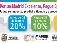 Descuento del 20% en el pago del Impuesto Predial en Madrid vence el próximo 28 de febrero