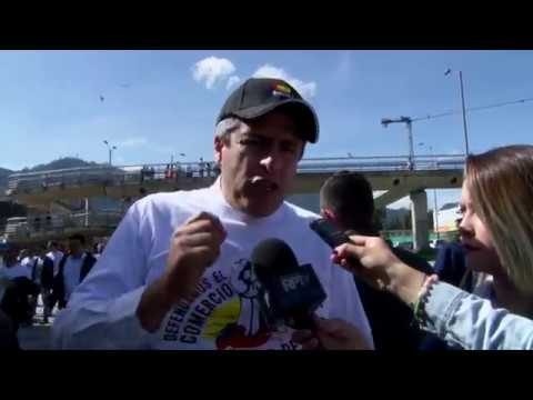 Comerciantes de Bogotá protestan en contra del mercado chino