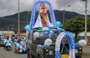 Desvíos por desfiles de la celebración del día de la virgen del Carmen en Facatativá