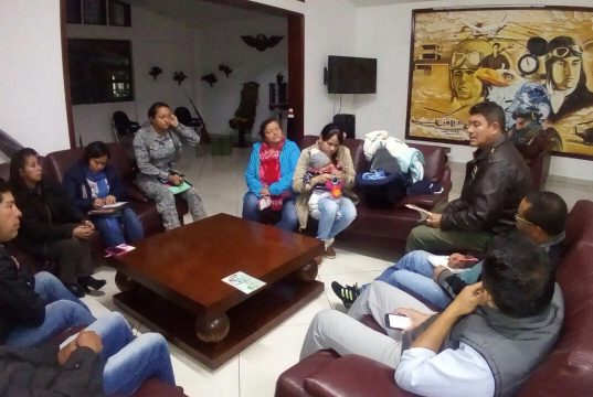 Comando Aéreo de Mantenimiento realizó reunión de seguridad con los presidentes de Juntas de Acción Comunal de Madrid