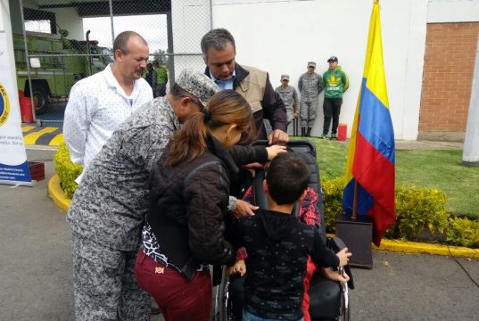 Familia madrileña beneficiada por el CAMAN