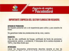 En Facatativá si hay trabajo