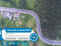 Construcción del tercer carril de adelantamiento en la vía Mosquera – Anapoima