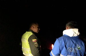 Operativo en flagrancia de quema a cielo abierto en el cerro Manjuí