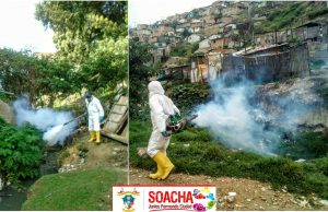 Zonas públicas de Soacha se encuentran bajo proceso de fumigación