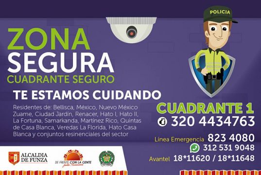 Cuadrantes seguros en el municipio de Funza