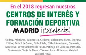 Se abren inscripciones para los centros de interés y formación deportiva en Madrid