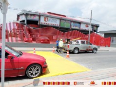 Nueva demarcación y reductores de velocidad en las vías de Funza