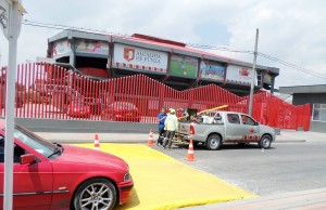 Nueva demarcación y reductores de velocidad en las vías de Funza