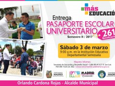 Alcaldía de Madrid realizará tercera entrega del Pasaporte Universitario