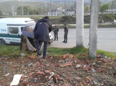 La policía desmonta cambuches en el municipio de Facatativá