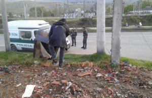 La policía desmonta cambuches en el municipio de Facatativá