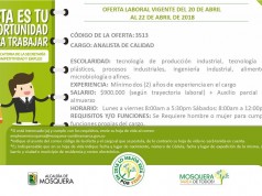 Participa en las diferentes ofertas laborales que te ofrece la alcaldía de Mosquera
