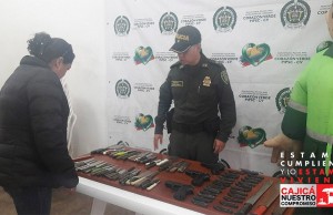 Policía de Cajicá lidera acciones contra porte de armas y objetos contundentes
