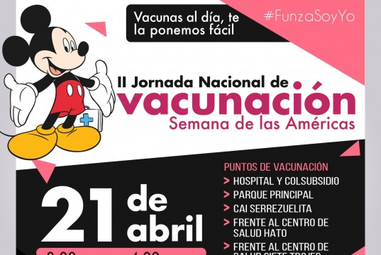 Gran jornada de vacunación para niños en el municipio de Funza
