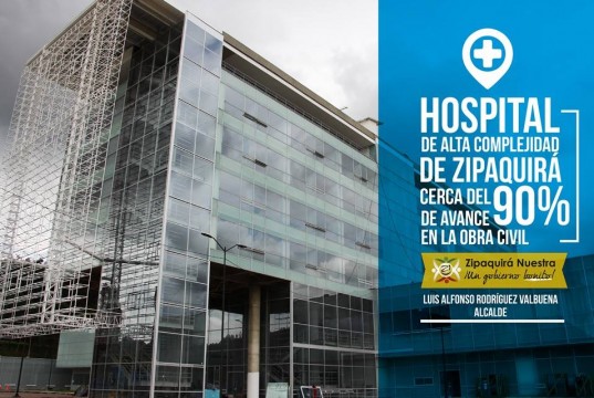 Hospital de alta complejidad de Zipaquirá cerca del 90% de avance en la obra civil
