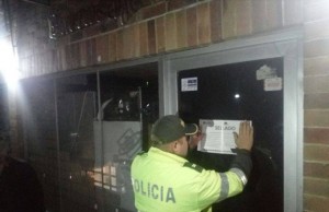 Patrullajes deja como resultados 4 sellamientos a establecimientos en el municipio de Funza