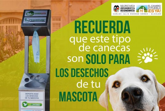 Nuevas canecas para los desechos de las mascotas en el municipio de Cota
