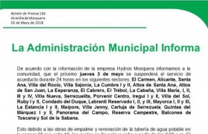 Se suspende el servicio de acueducto en el municipio de Mosquera