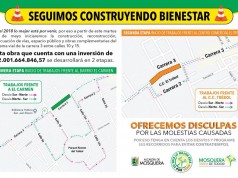 Desvíos por intervención de la malla vial en Mosquera