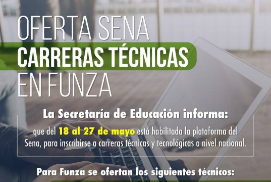 Nuevas ofertas de carreras técnicas dictadas por el Sena en Funza