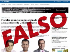 Noticia falsa sobre imputación de cargos a ex alcaldes de Cundinamarca.