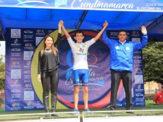 Steven Cuesta, ganador de la tercera etapa de la Vuelta a Cundinamarca en El Rosal