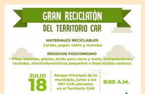 Gran Reciclatón se realizará en el Territorio CAR
