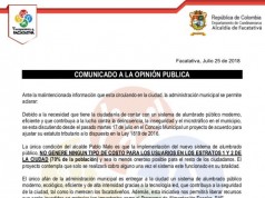 Nuevo proyecto del para sistema de alumbrado público en Facatativá