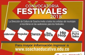 Soacha abre la convocatoria para los festivales 2018