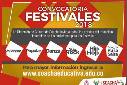 Soacha abre la convocatoria para los festivales 2018