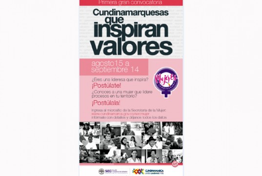 Secretaría departamental de la Mujer y Equidad de Género abrió la convocatoria «Cundinamarquesas que Inspiran»