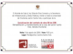 Socialización de licitación pública en Cajicá