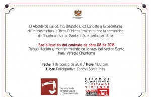 Socialización de licitación pública en Cajicá