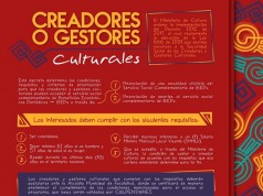Ministerio de Cultura abre convocatoria para gestores o creadores culturales