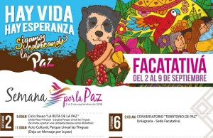 Facatativeños invitados a participar de la Semana por la Paz