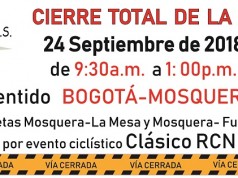 Cierre total de la vía Bogotá – Mosquera