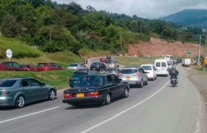 Cierres viales en el departamento de Cundinamarca
