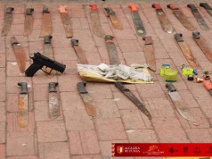 Incautación de armas blancas y estupefacientes en el municipio de Funza