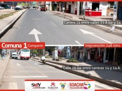 Continúan las obras de pavimentación de vías en el municipio de Soacha