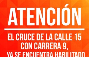 Se entrega el cruce de la Calle 15 con Carrera 9 en Funza