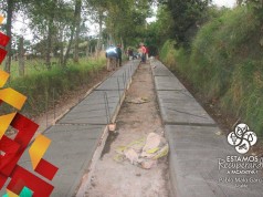 Instalación de placa huellas en el municipio de Facatativá