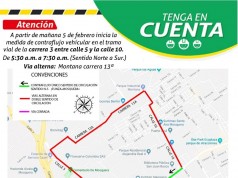 Inició del contra flujo vehicular en el municipio de Mosquera
