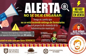 No se deje engañar, no hay formularios en venta para proyecto de vivienda en Funza